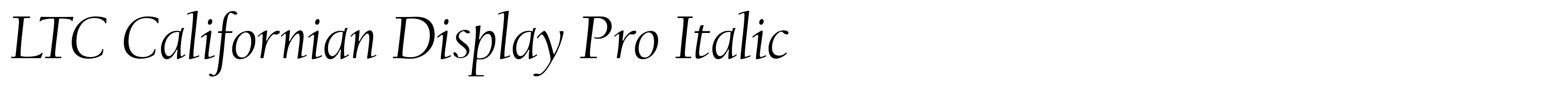 LTC Californian Display Pro Italic